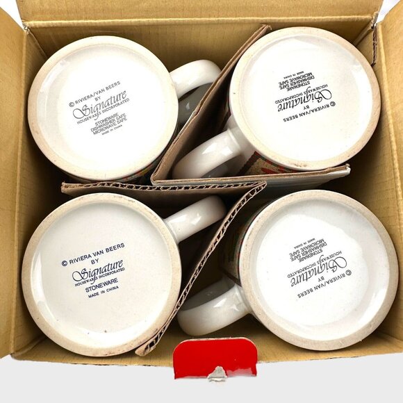 Signature Housewares Holiday Classics 11oz. Mugs (4) Joy Magic Spirit Cheer Box - Picture 4 of 9